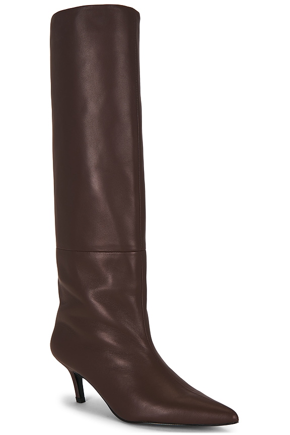 view 2 of 5 BOTTINES LIRI in Dark Chocolate Nappa