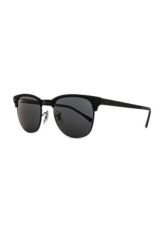 view 2 of 3 Clubmaster Metal Sunglasses in Black