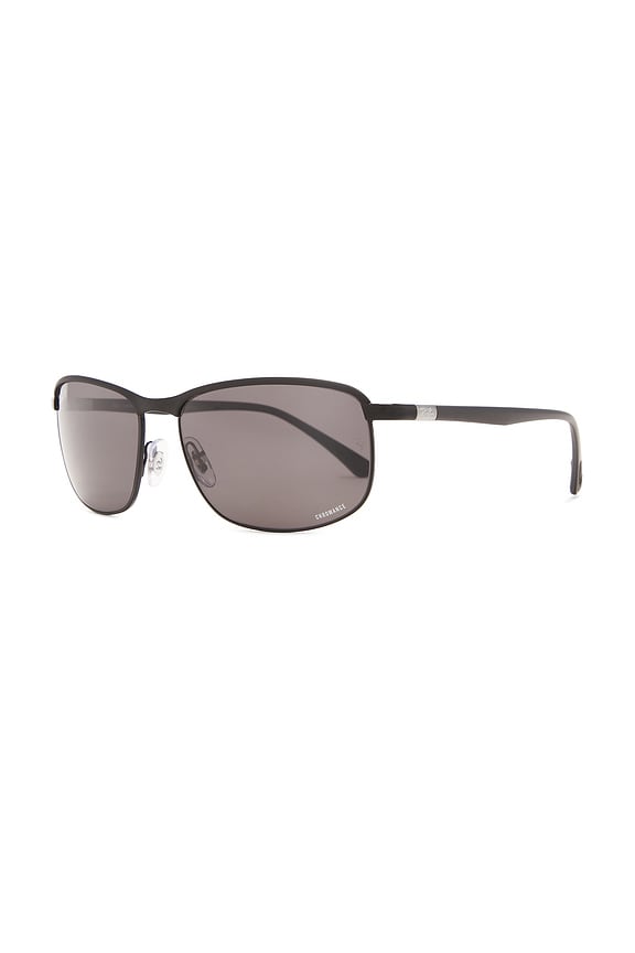 view 2 of 3 Chromance Rectangular Sunglasses in Black