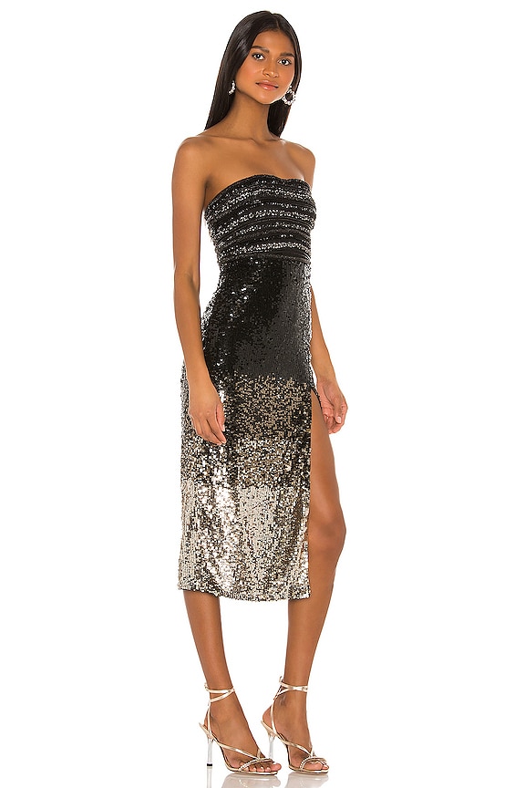 view 2 of 5 REVE RICHE Ilma Dress in Black Gold Degrade