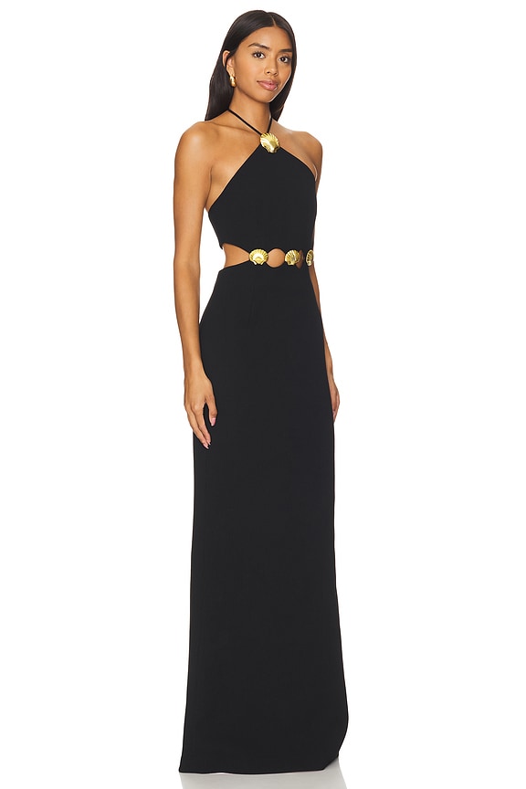 view 2 of 3 Chelsea Halter Gown in Black