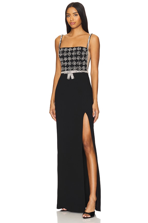 view 2 of 4 ВЕЧЕРНЕЕ ПЛАТЬЕ С РАЗРЕЗОМ RINA in Black