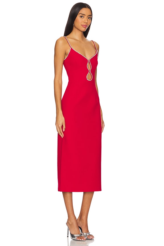 view 2 of 4 Akari Strap Midi Dress in Red