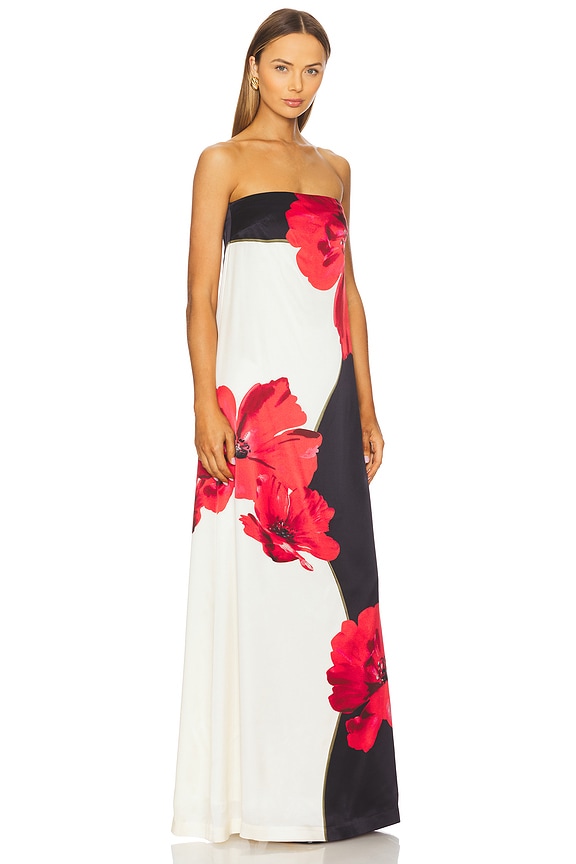 view 2 of 3 МАКСИ ПЛАТЬЕ AMAPOLA in Poppy Print Black & Cream