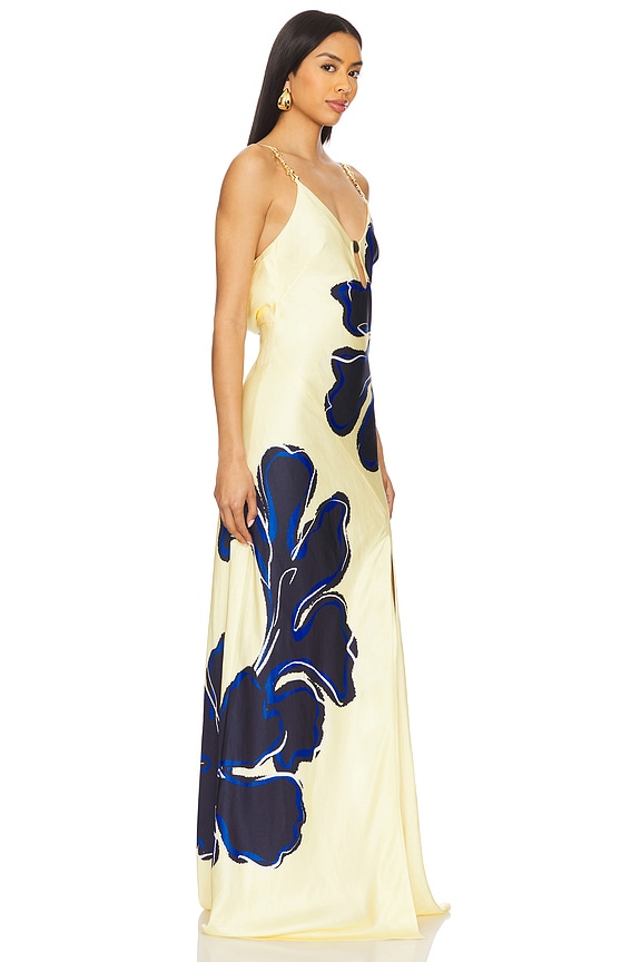 view 2 of 4 Indigo Bloom Maxi in Navy & Yellow Floral Print
