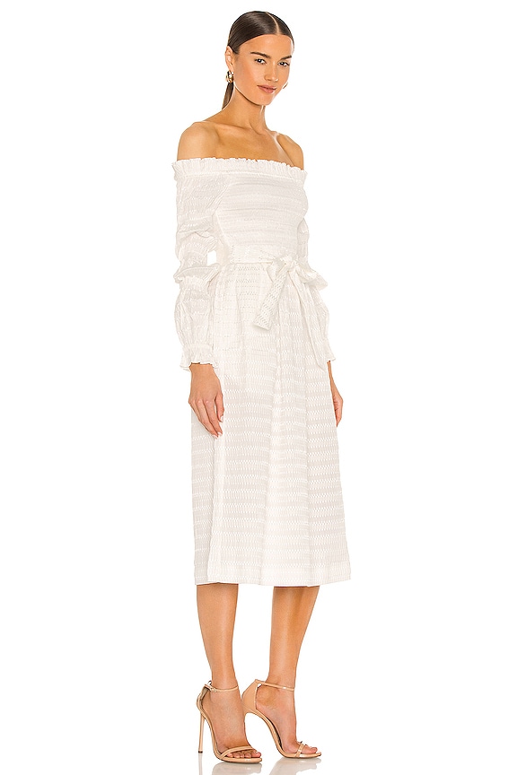 view 2 of 3 Jame Off The Shoulder Midi Dress in Ivory