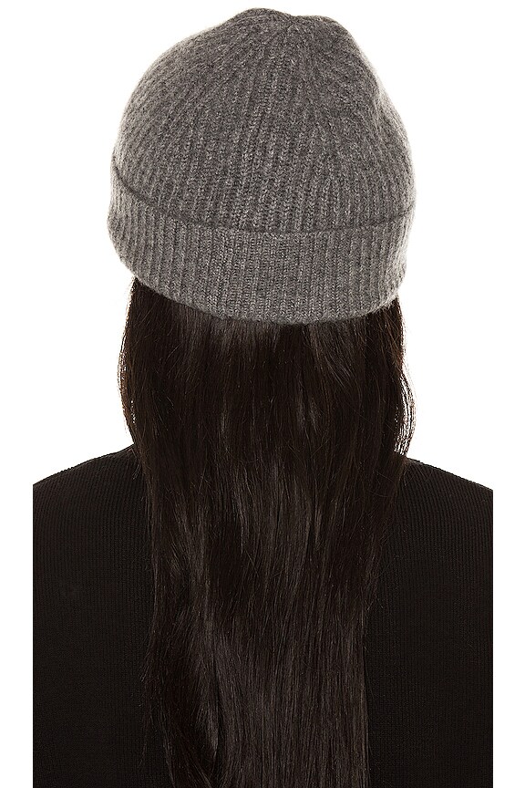 view 2 of 3 Cashmere Beanie in Charcoal
