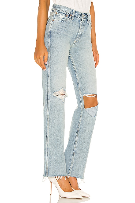 view 2 of 4 Originals 90s High Rise Loose Jeans in Breezy Indigo With Rips