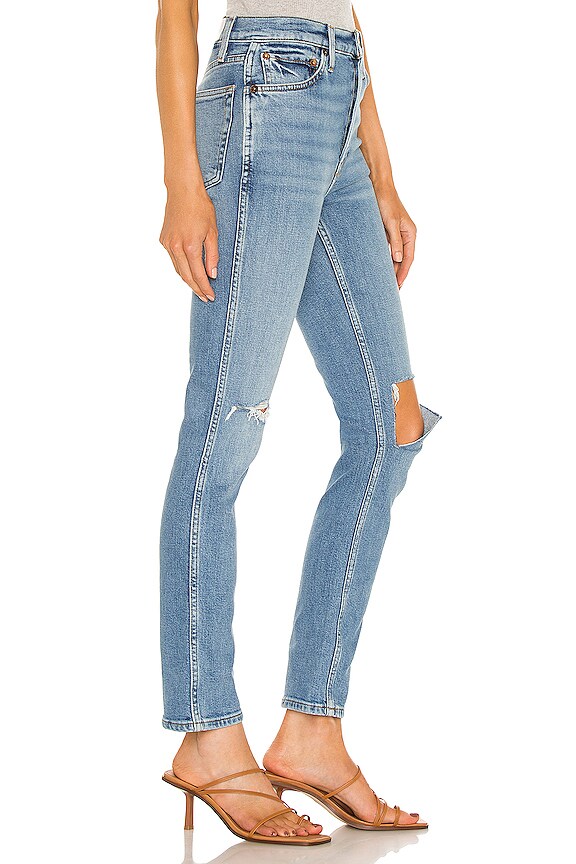 view 2 of 4 RECTO AJUSTADO 80S SLIM STRAIGHT in Brisk Blue With Rips