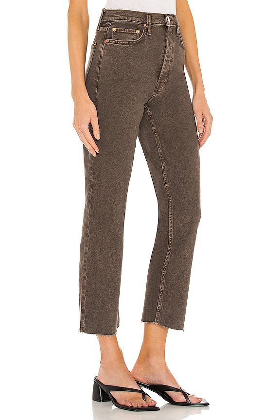 view 2 of 4 Originals 70s Ultra High Rise Stove Pipe Leg in Washed Chocolate