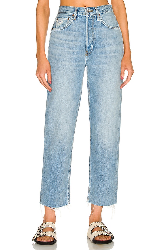 RE/DONE Originals 70s Ultra High Rise Stovepipe in Worn Blue | REVOLVE