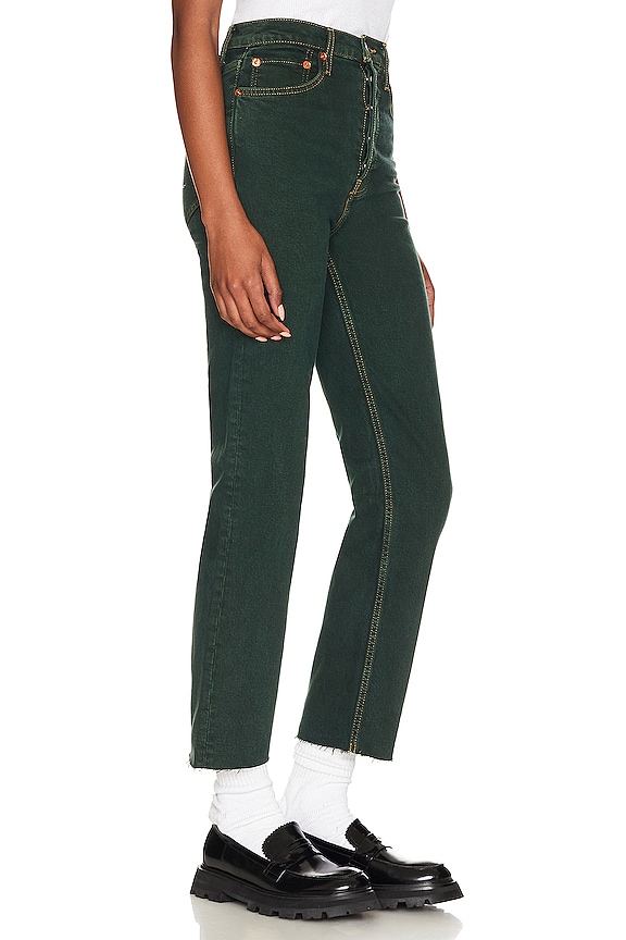 view 2 of 4 Originals 70's Ultra High Rise Stove Pipe in Washed Evergreen