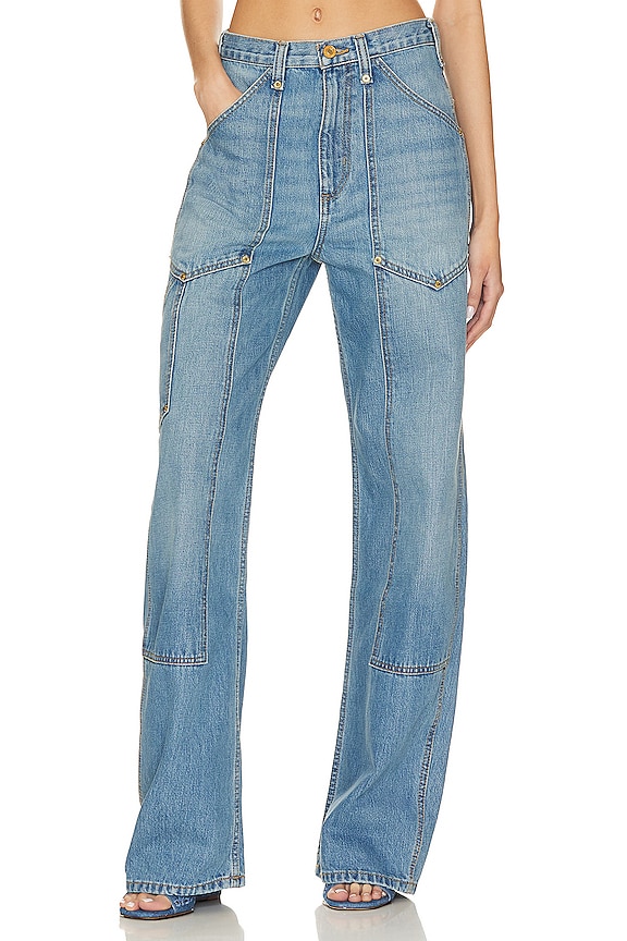 view 2 of 5 Super High Workwear in Washed Indigo