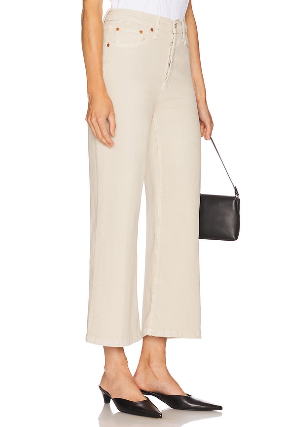 view 2 of 6 High Rise Wide Leg Crop Jeans in Pebble