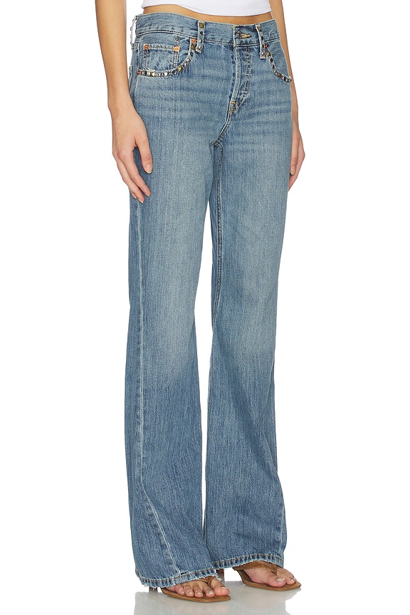 view 2 of 6 Twisted Mid Rise Bootcut Jeans in Thunderstruck