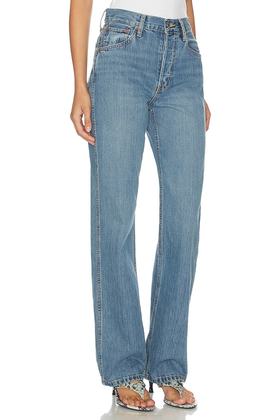 view 2 of 6 90s High Rise Loose Jean in Cambria Blue