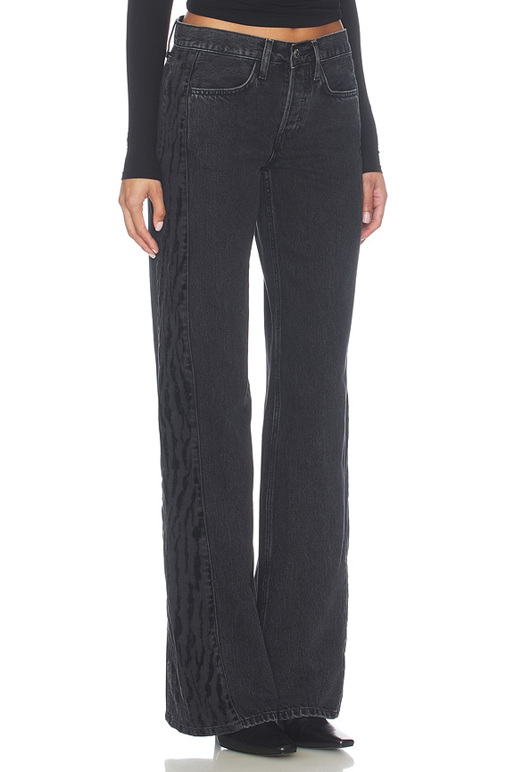 view 2 of 6 Laurel Zebra Barrel Jeans in Back Track