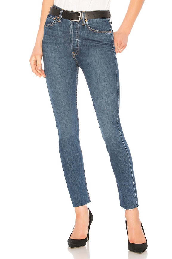 view 1 of 4 JEAN DROIT ORIGINALS HIGH RISE ANKLE CROP in Forever Rinse