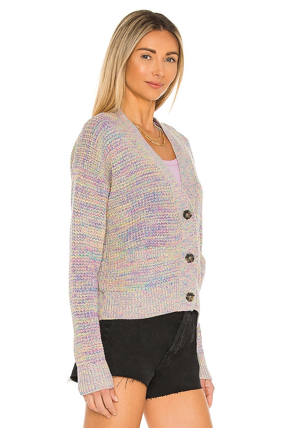 view 2 of 4 90s Oversized Cropped Cardigan in Rainbow