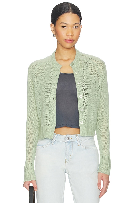 view 2 of 5 Slim Cashmere Cardigan in Melon