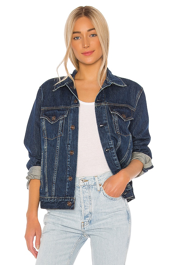 view 1 of 4 90s Oversized Trucker Jacket in Dingy Indigo