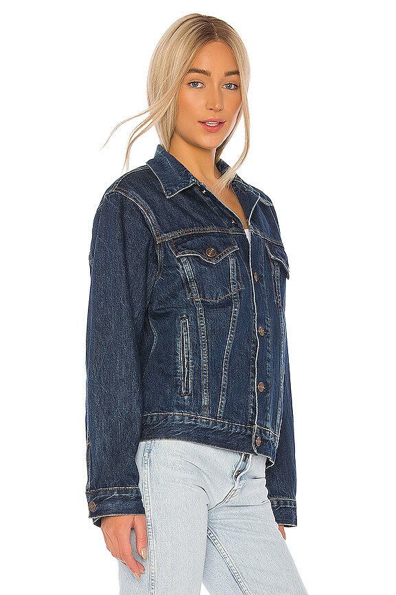view 2 of 4 90s Oversized Trucker Jacket in Dingy Indigo