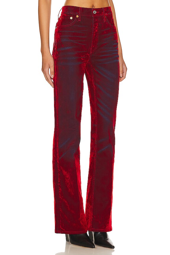 view 2 of 4 70S BOOTCUT パンツ in Distressed Red Flocked