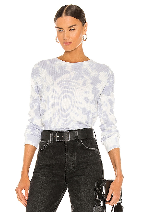 view 1 of 5 x Hanes Thermal Long Sleeve Tee in Lilac Drop Dye