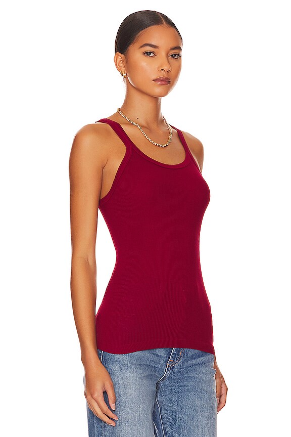 view 2 of 4 x Hanes Ribbed Tank Top in Red