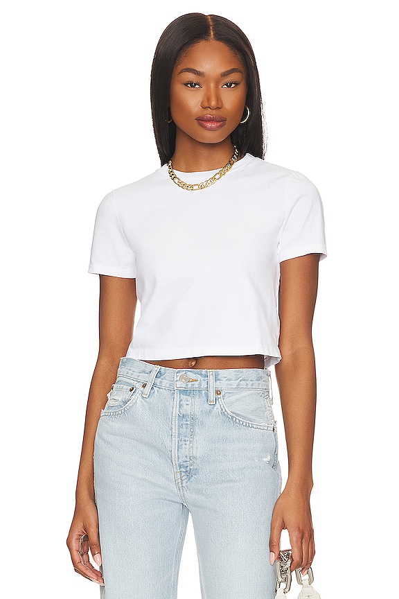 RE/DONE Micro Tee in White | REVOLVE