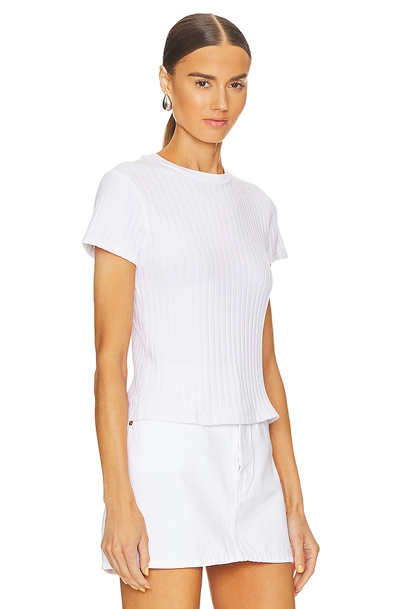 view 2 of 4 x Hanes Hemp Rib Baby Tee in Optic White