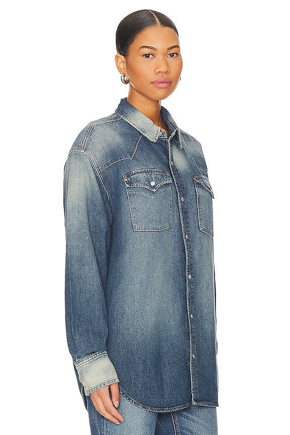 view 2 of 4 CHEMISE WESTERN OVERSIZED in Distressed Indigo