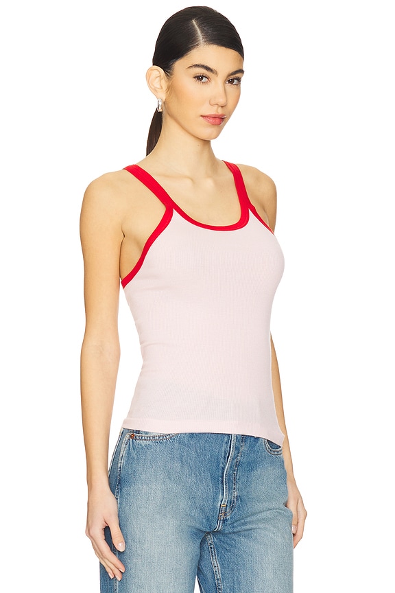 view 2 of 4 Ribbed Tank in Dahlia & Ruby