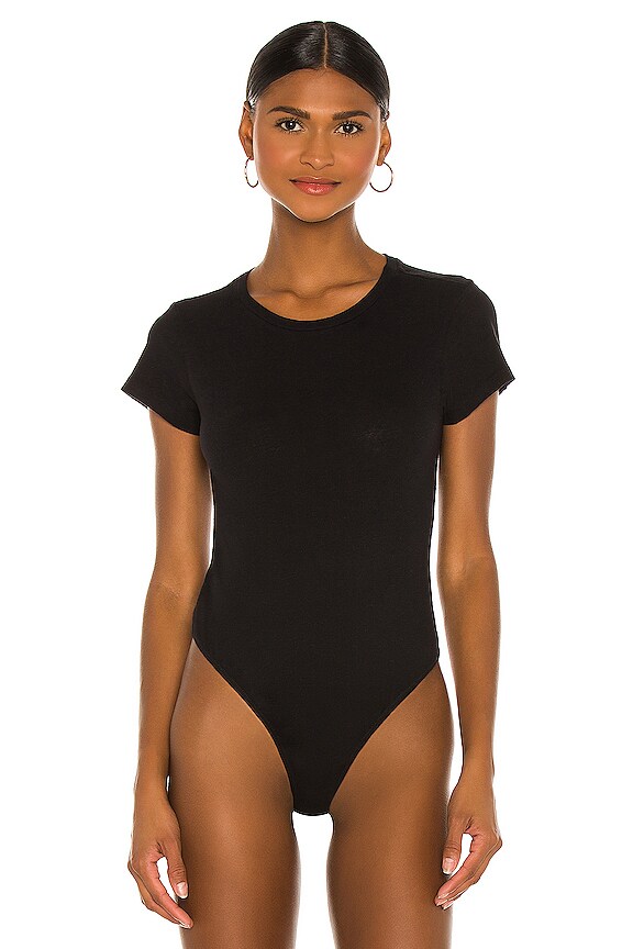 view 2 of 5 Slim Tee Bodysuit in Black