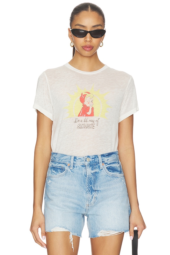view 1 of 4 T-SHIRT GRAPHIQUE RAY FOR SUNSHINE in Vintage White