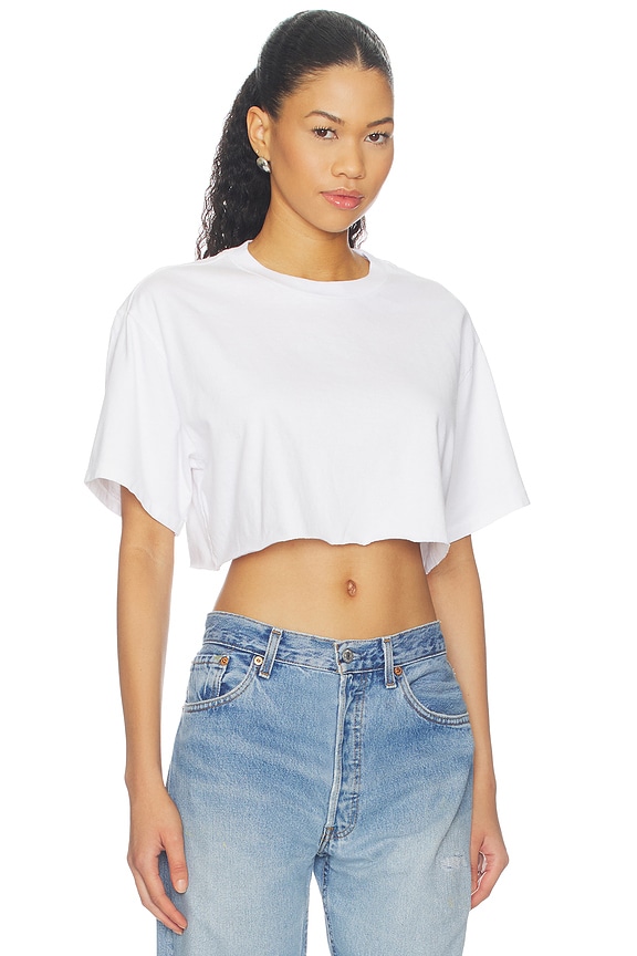 view 2 of 4 90s Cropped Easy Tee in Optic White