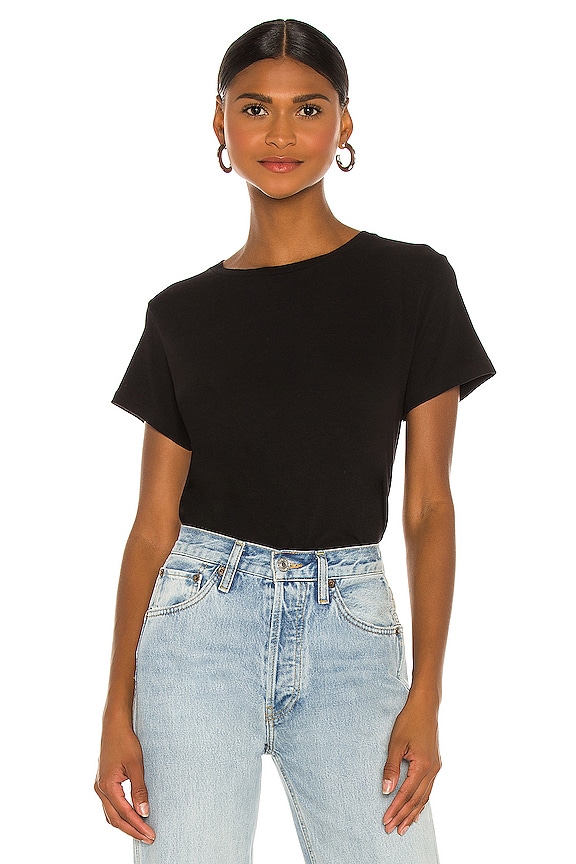 RE/DONE x Hanes The Classic Tee in Washed Black | REVOLVE