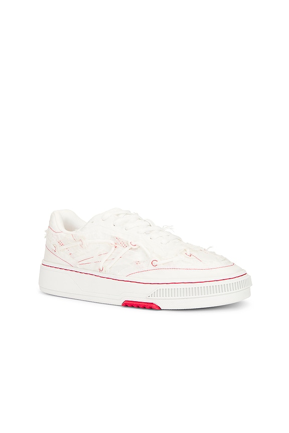 view 2 of 6 SNEAKERS in White & Red