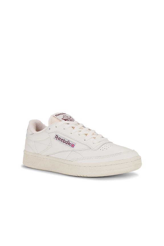 view 2 of 6 Club C 85 Vintage Sneaker in Chalk, Alabaster, & Maroon