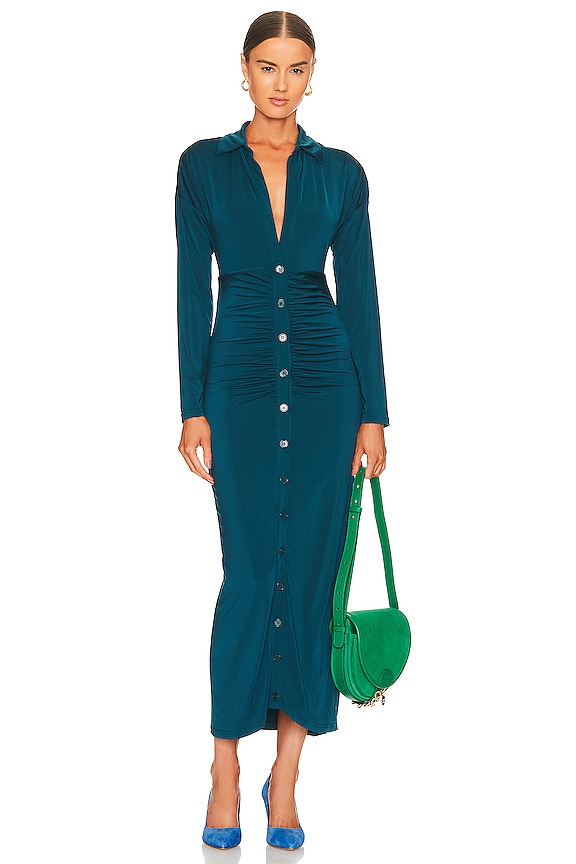 view 2 of 7 Claudia Maxi Dress in Dark Teal