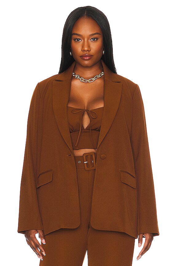 view 2 of 11 Cait Blazer in Brown