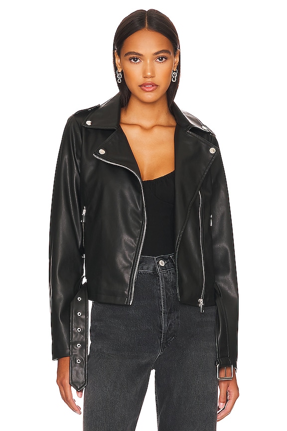 view 2 of 11 Alexa Faux Leather Moto Jacket in Black