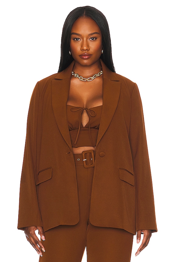 view 2 of 11 Cait Blazer in Brown