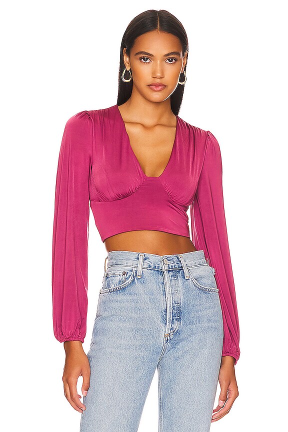 view 2 of 10 Stephanie Top in Wine Red