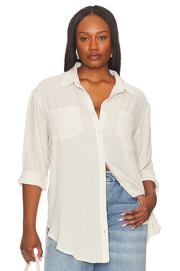 view 1 of 10 Michelle Button Up Shirt in Bone