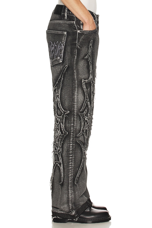 view 2 of 7 Spider Web Denim Pant in Waxed Black