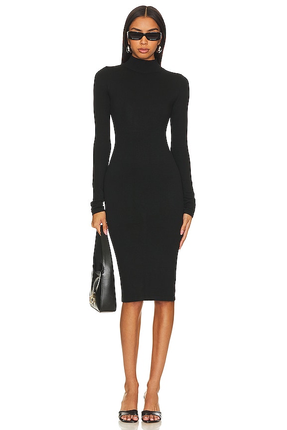 view 2 of 3 VESTIDO MIDI in Black