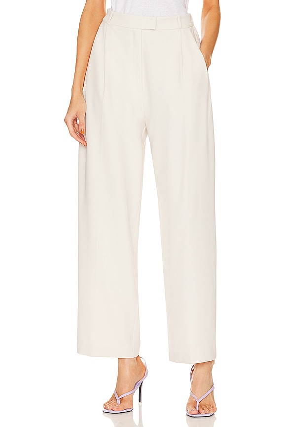 RE ONA Bobbi Trousers in Cream | REVOLVE