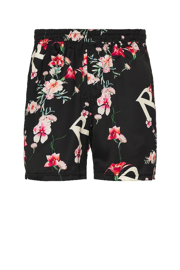 view 1 of 4 Floral Shorts in Jet Black