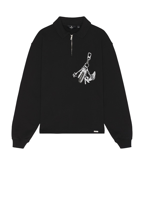 view 2 of 3 Keys To The Club Quarter Zip Sweater in Jet Black